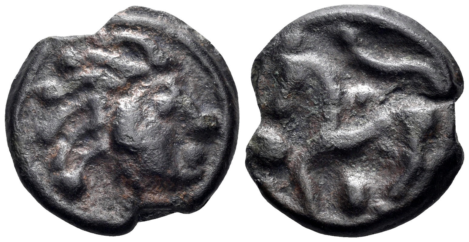 Celtic Northwest Gaul. Senones. Circa 1st Century BC. Cast Potin (5.67g, 18mm). DT 2645