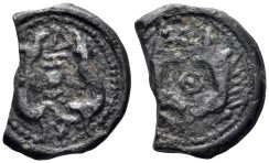 Celtic Northeast Gaul. Suessiones. Circa 50-30 BC. Cast Potin (4.55g, 20.5mm). DT 211