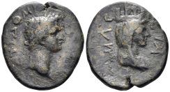 Pontos, Amaseia. Domitian. 81-96 AD. AE 24mm (8.34g). RPC II 1633 (same dies)
