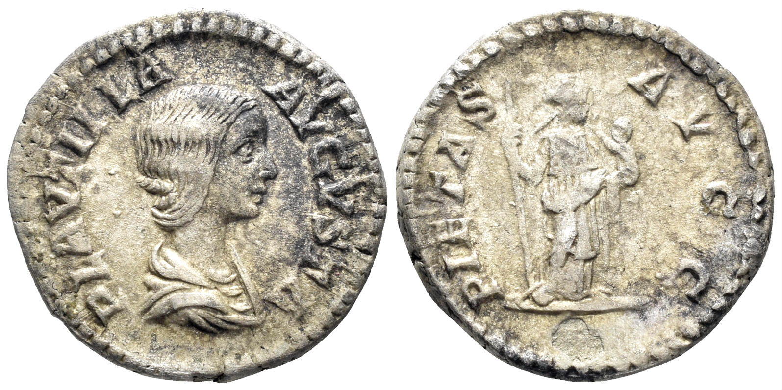 Plautilla, Augusta. 202-205 AD. AR Denarius (2.60g, 18mm). Rome mint. Struck 202-5 AD. RIC 367