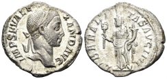 Severus Alexander. 222-235 AD. AR Denarius (2.53g, 18mm). Rome mint. Struck 229 AD. RIC 250