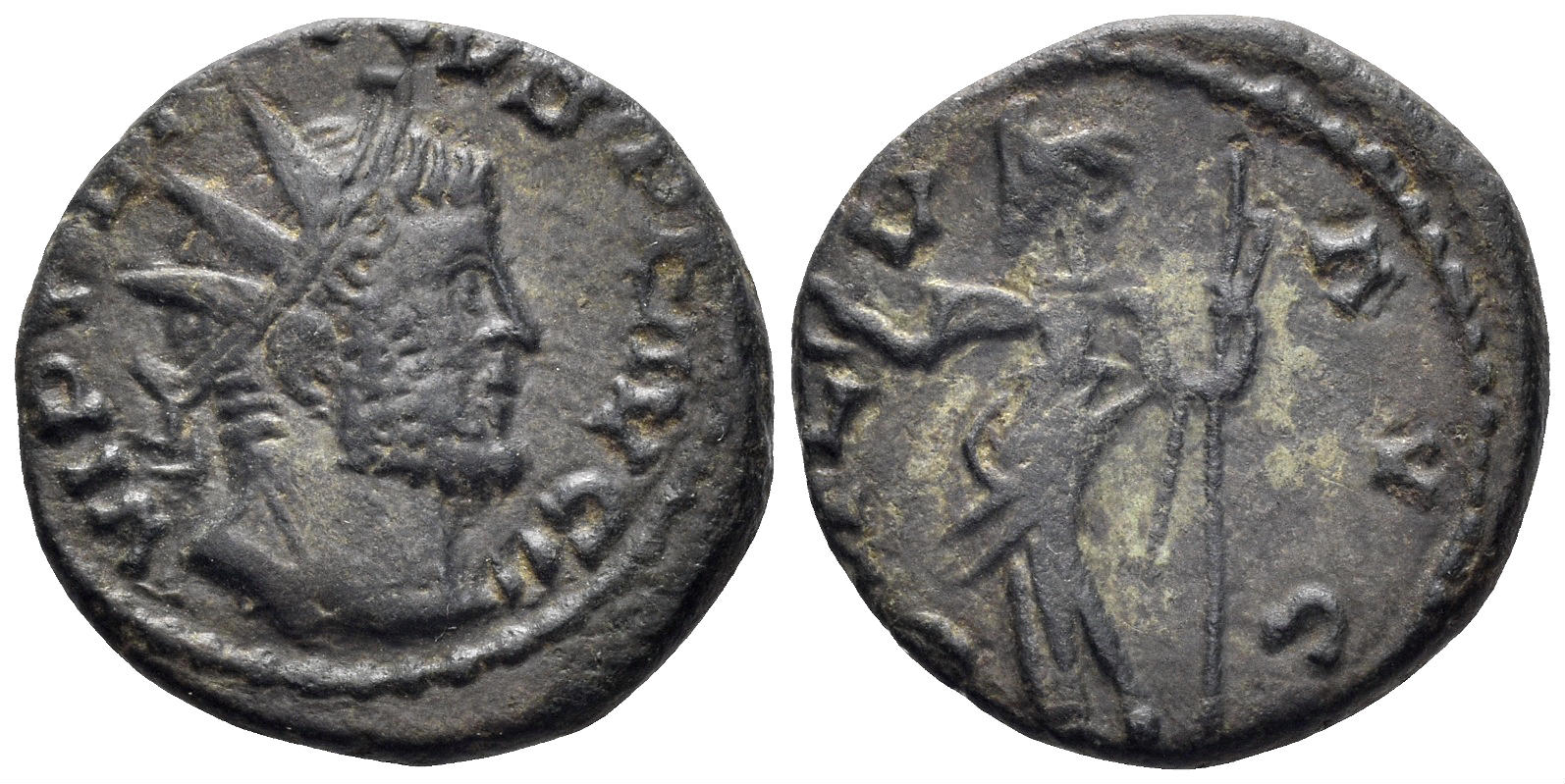 Tetricus I. 271-274 AD. AE Antoninianus (3.68g, 18mm). ‘Barbaric Issue. Irregular mint. Uncertain type