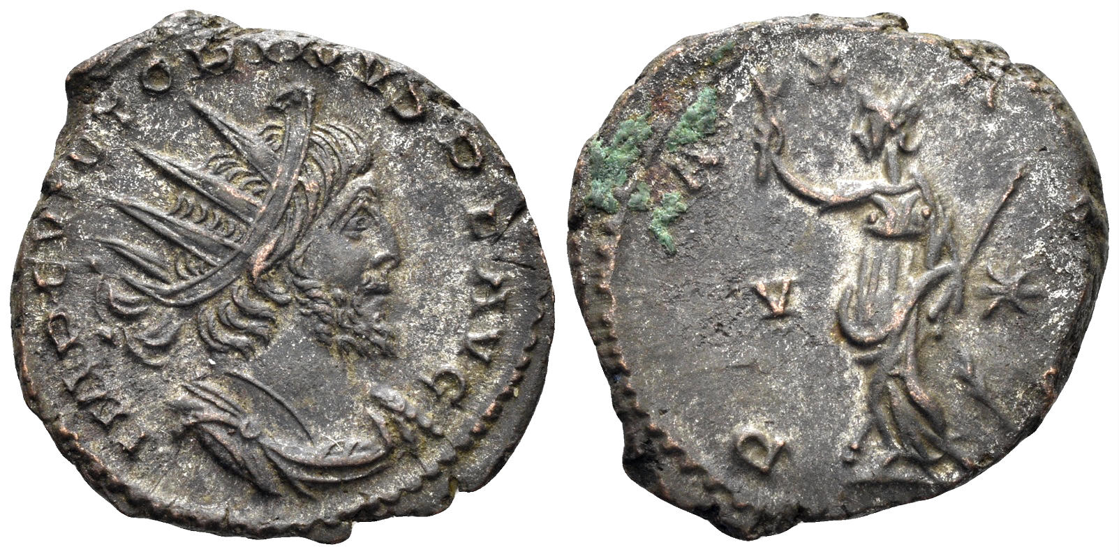 Victorinus. 269-271 AD. AE Antoninianus (4.39g, 21mm). Treveri mint. Struck 269 AD. RIC 117