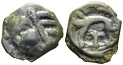 Celtic Northeast Gaul. Leuci. Circa 60/50-30/25 BC. Cast Potin (3.61g, 19mm). DT 227