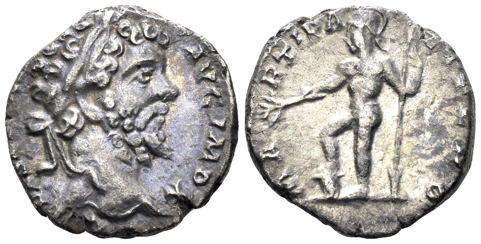 Septimius Severus. 193-211 AD. AR Denarius (2.69g, 16mm). Rome mint. Struck 197/8 AD. RIC 113