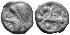 Celtic Northeast Gaul. Senones or Remi. Circa 100-50 BC. Cast Potin (3.48g, 19mm). DT 2646