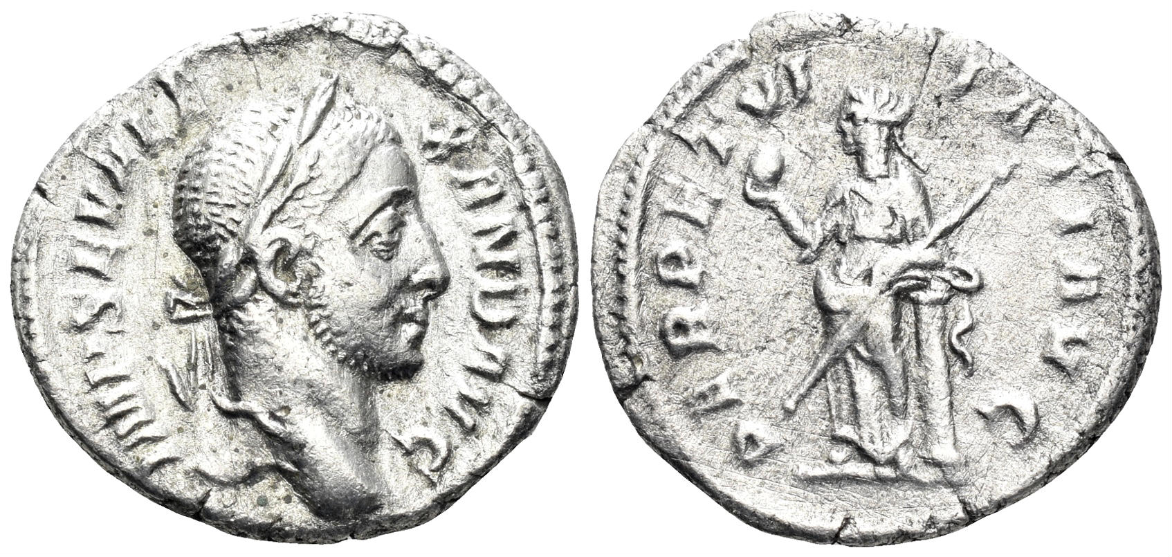 Severus Alexander. 222-235 AD. AR Denarius (3.13g, 20mm). Rome mint. Struck 228 AD. RIC 208