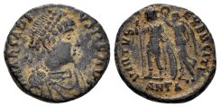 Arcadius. 383-408 AD. AE3 (2.84g, 16mm). Antioch mint. Struck 395-401 AD. RIC 70