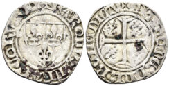 France. Charles VI. 1380-1422. AR Guénar (3.10g, 27mm). Rouen Mint. Duplessy 377c1
