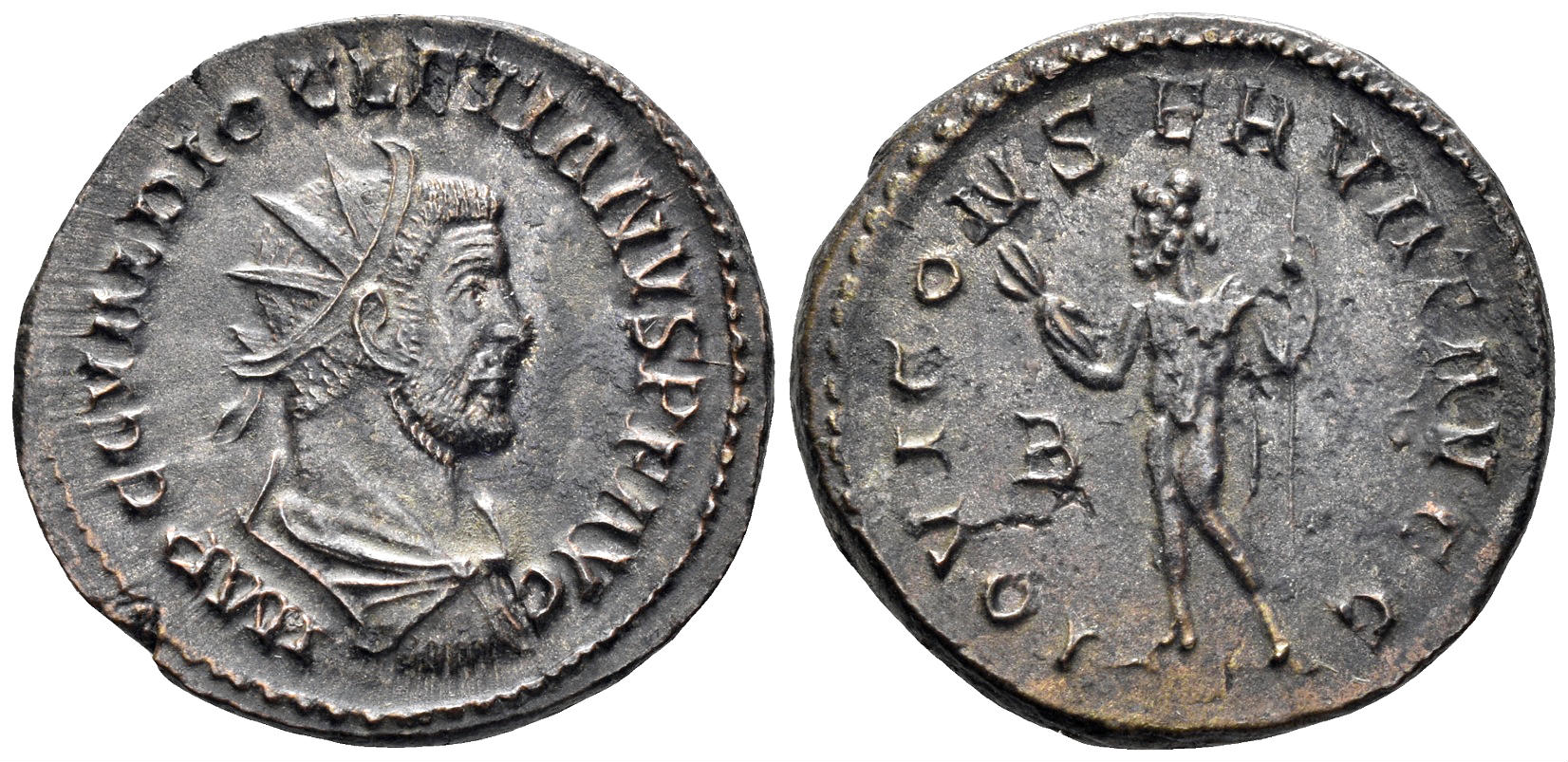 Diocletian. 284-305 AD. AE Radiatus (4.00g, 21mm). Lugdunum mint. Struck 285/6 AD. RIC 41