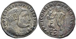 Constantine I ‘the Great’. 307-337 AD. AE Follis (2.90g, 24mm). Thessalonica mint. Struck 312/3 AD. RIC 61b