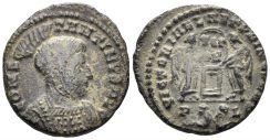 Constantine I ‘the Great’. 307-337 AD. AE Follis (2.67g, 18mm). Lugdunum mint. Struck 319/20 AD. RIC 79