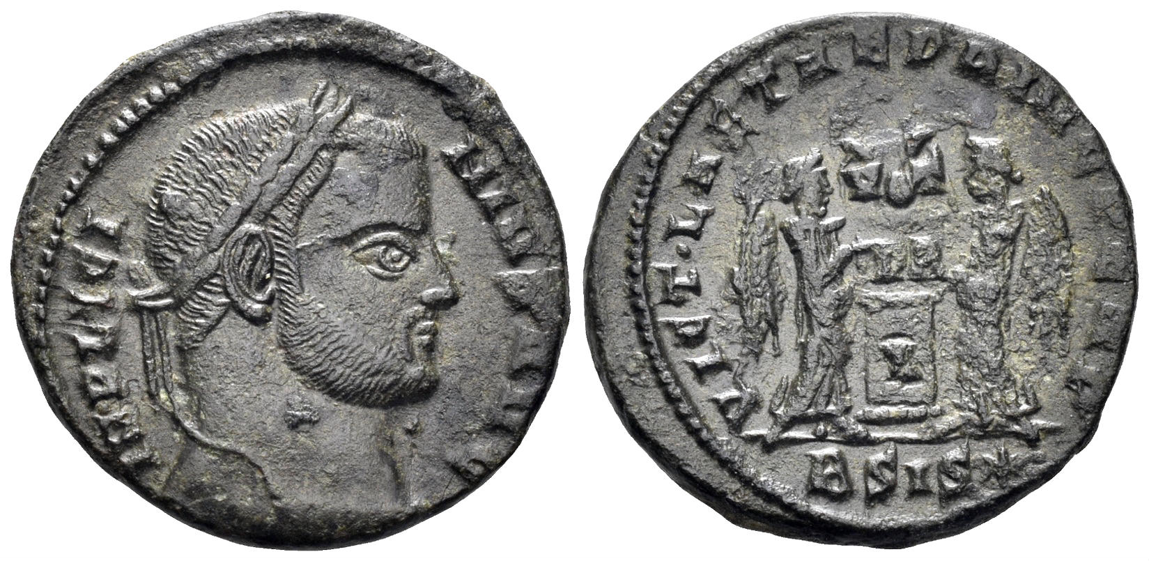 Licinius I. 308-324 AD. AE Follis (2.99g, 19mm). Siscia mint. Struck 319-20 AD. RIC 96