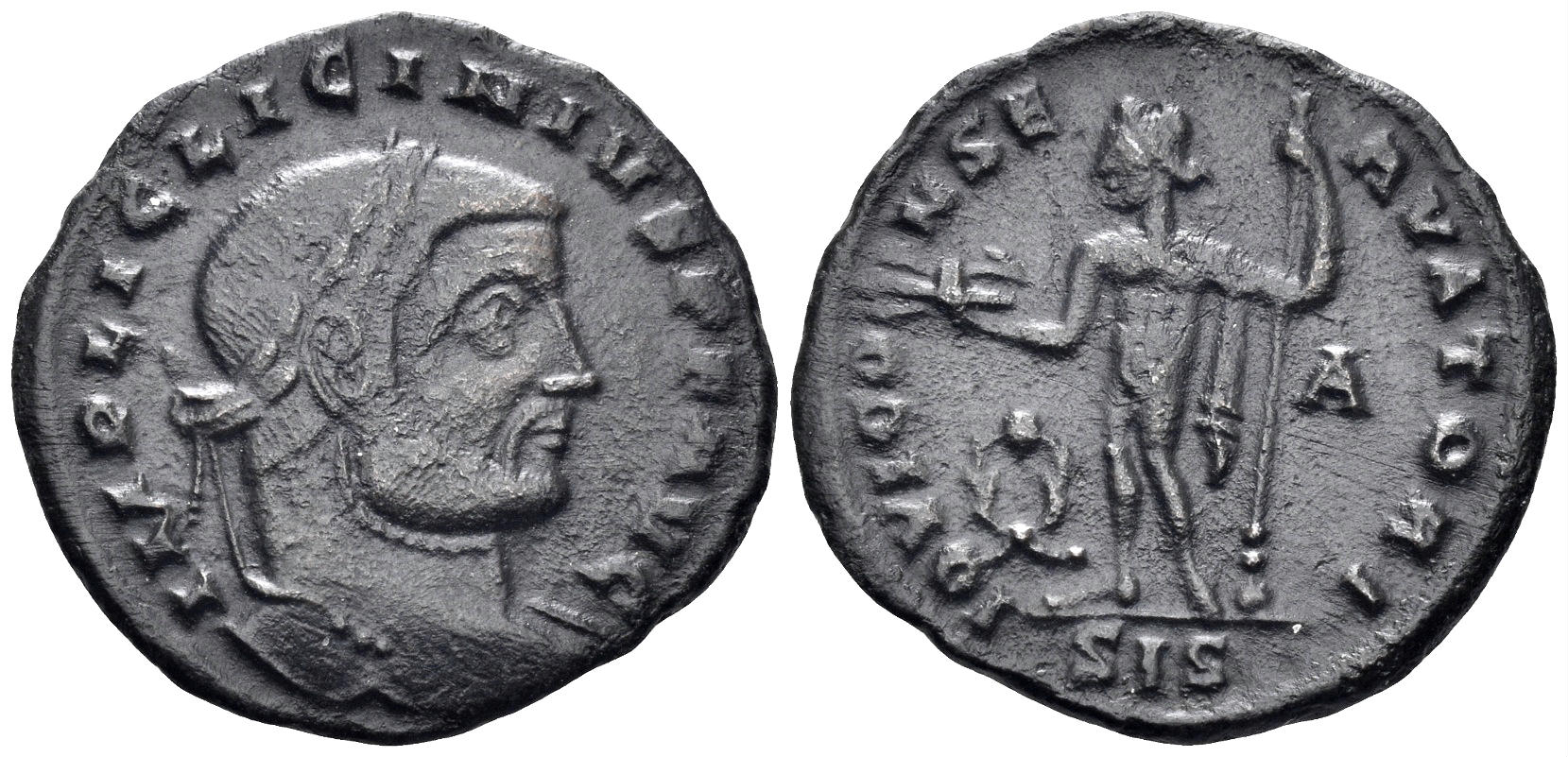 Licinius I. 308-324 AD. AE Follis (4.13g, 24mm). Siscia mint. Struck 312 AD. RIC 227
