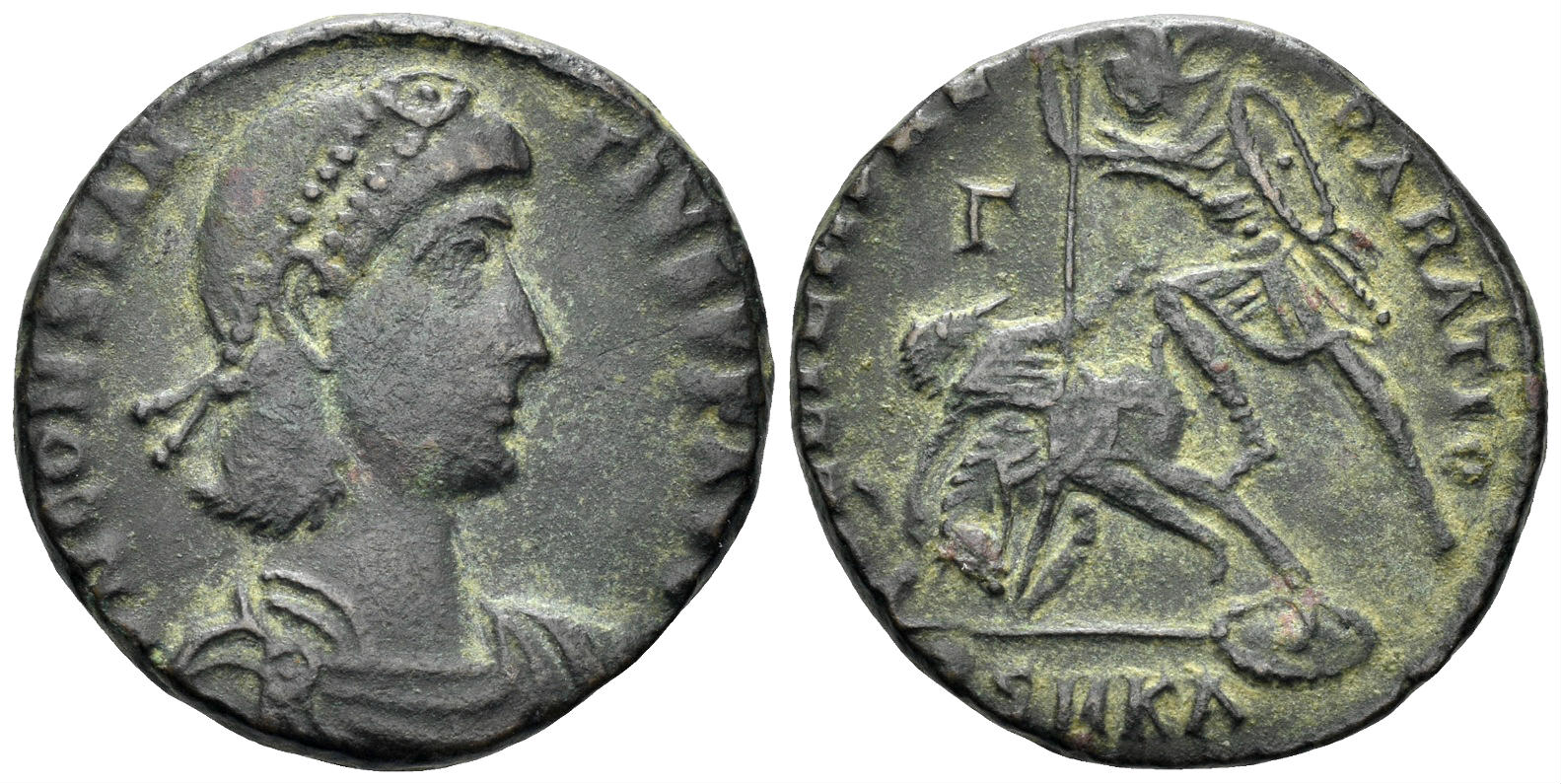 Constantius II. 337-361 AD. AE Centenionalis (5.84g, 21mm). Cyzicus mint. Struck 351-4 AD. RIC 95