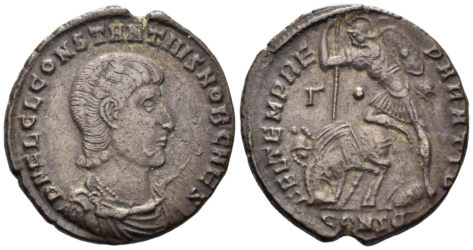 Constantius Gallus, Caesar. 351-354 AD. AE Centenionalis (5.00g, 23mm). Constantinople mint. Struck 351-4 AD. LRBC 2029