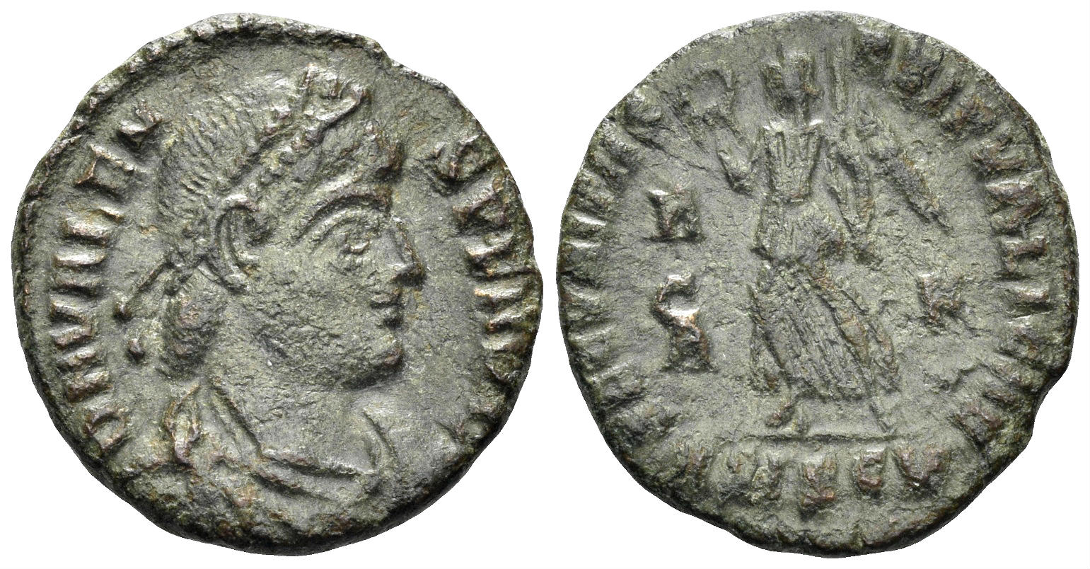 Valens. 364-378 AD. AE3 (2.50g, 17.5mm). Siscia mint. Struck 367-75 AD. RIC 15b