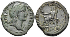 Phrygia, Kotiaeion. Time Gallienus. 253-268 AD. AE 23.5mm (7.31g). Diogenes, son of Dionysus, archon. SNG Copenhagen 319