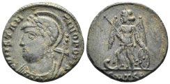 City Commemorative. 330-354 AD. AE Follis (2.49g, 17mm). Thessalonica mint. Struck 330-3 AD. RIC 230