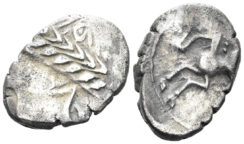 Celtic Southern Gaul. Allobroges. 2nd-1st centuries BC. AR Quinarius (2.23g, 17mm). DT 3117
