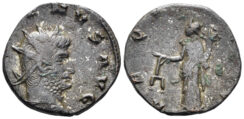 Gallienus. 253-268 AD. AE Antoninianus (2.98g, 18mm). Siscia  mint. Struck 262 AD. MIR 499f