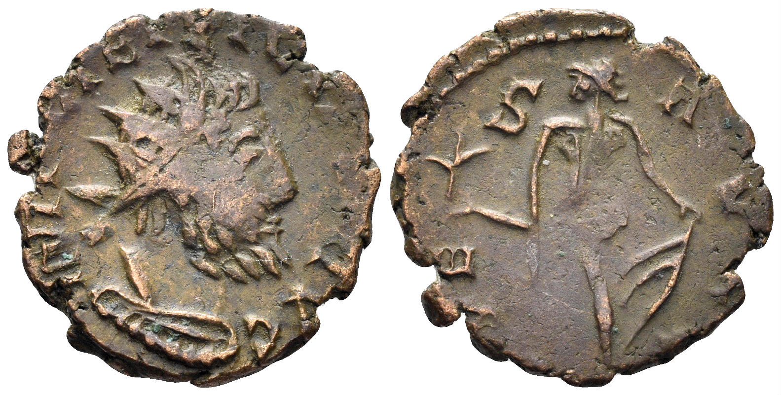 Tetricus I. 271-274 AD. AE Antoninianus (1.78g, 18mm). Irregular mint. Spes