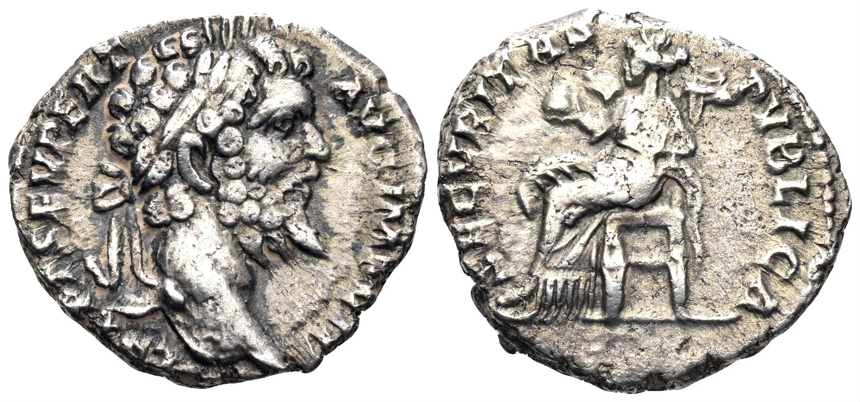 Septimius Severus. 193-211 AD. AR Denarius (2.85g, 18mm). Rome mint. Struck 197/8 AD. RIC 93