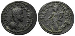Phrygia, Apameia. Valerian II, Caesar, 256-258 AD. AE 25mm (7.22 gm), Pa. Hermos, magistrate. BMC 196