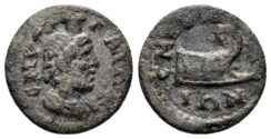 Ionia, Smyrna. Imperial Times. 2nd-3rd  century AD. AE 13mm (1.54 gm). SNRIS Smyrna 01b (b16)