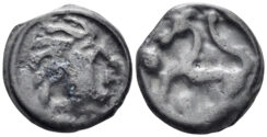 Celtic Northwest Gaul. Senones. Circa 1st Century BC. Cast Potin (4.28g, 17mm). DT 2645