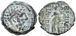 Seleukid Kingdom. Antiochos IX Eusebes Philopator (Kyzikenos). 114/3-95 BC. AE 19mm (4.40g). Antioch mint. Dated SE 203 (110-109 BC). SC 2368.5