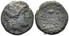 Seleukid Kingdom, Antiochos II Theos. 261-246 BC. AE 16mm (3.88g). Sardeis mint. SC 526.3 var.