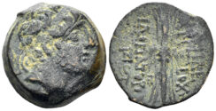 Seleukid Kingdom. Antiochos IX Eusebes Philopator (Kyzikenos). 114/3-95 BC. AE 19mm (5.50g). Antioch mint. Dated SE 200 (113/2 BC). SC 2364.1g