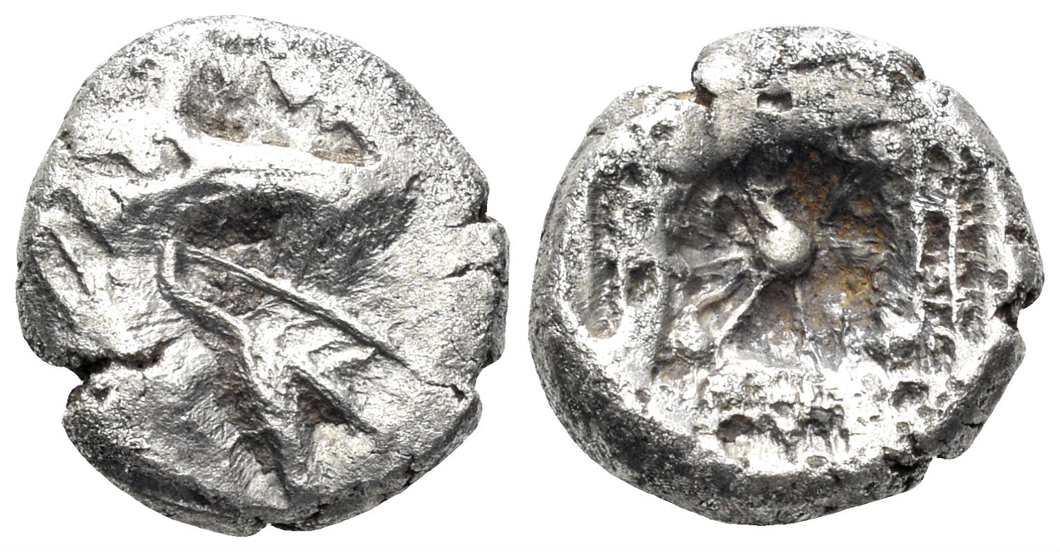 Karia, Kindya. Circa 510-480 BC. AR Tetrobol (1.69g, 11mm). Samian standard. SNG Kayhan 815