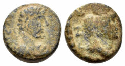 Mesopotamia, Anthemusia. Elagabalus. 218-222 AD. AE 13mm (2.80 gm). Cf. RPC Online VI 7706