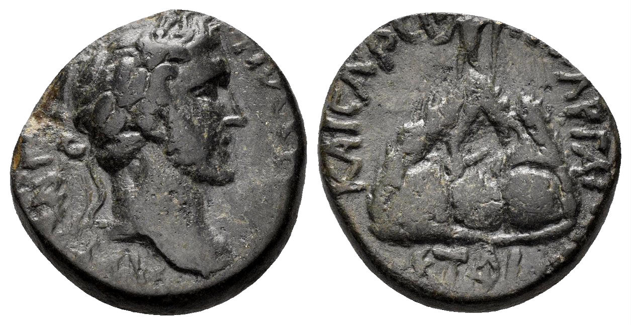 Cappadocia, Caesarea. Antoninus Pius. 138-161 AD. AE 17mm (4.41 gm). Dated RY 14 (150/1 AD). RPC IV.3, 10065 (temporary)