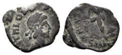 Theodosius I. 379-395 AD. AE4 (0.97 gm, 12.5mm). Heraclea mint. Struck 388-392 AD. RIC 26b.2