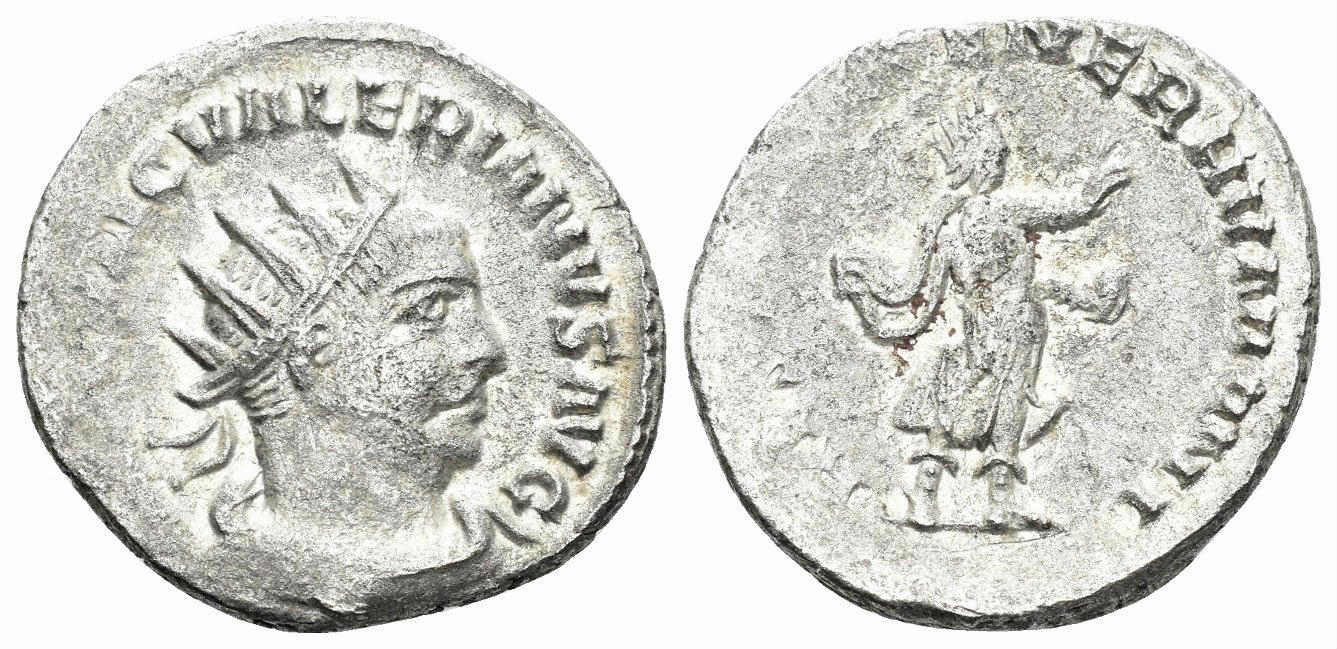 Valerian I. 253-260 AD. Billon Antoninianus (3.42 gm, 22mm). Antioch mint. Struck 253-255 AD. RIC 220