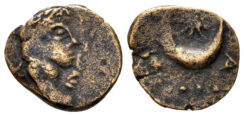 Mesopotamia, Carrhae. Elagabalus. 218-222 AD. AE 15mm (1.61 gm). Cf. BMC 10-11 (as Caracalla