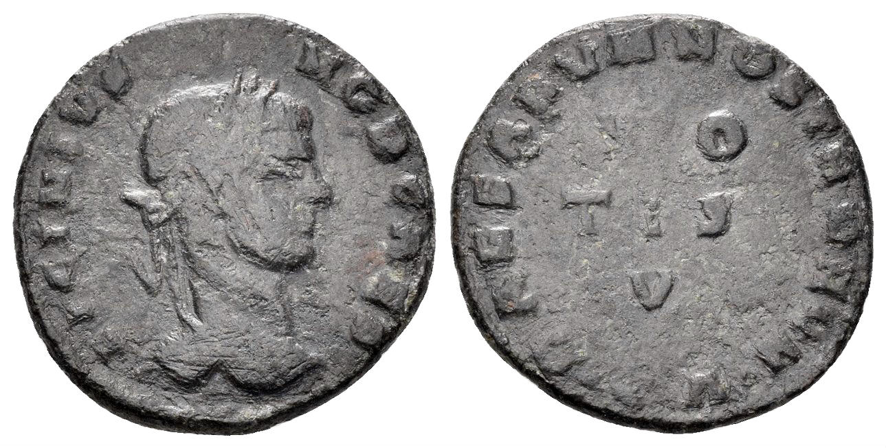 Licinius II, Caesar. 317-324 AD. AE Follis (2.56 gm, 18mm). Arelate mint. Struck 320/1 AD. RIC 221