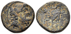 Seleukis and Pieria, Antioch. 1st Century BC. AE Tetrachalkon (8.52 gm, 21mm). Dated year 223 of Seleucid Era (90/89 BC). BMC 14