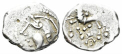 Celtic Gaul. Aedui. Circa 80-50 BC. AR Quinarius (1.94g, 15mm). Kaletedou-Type. LT 8178