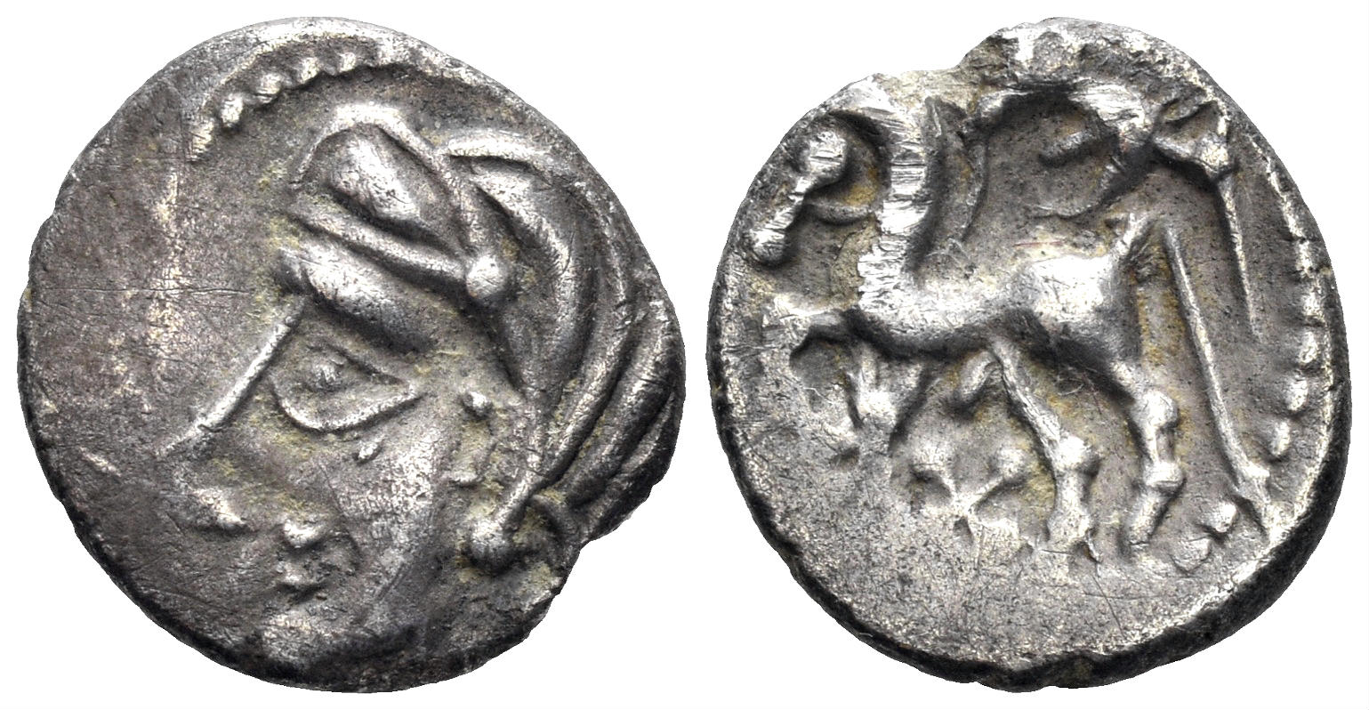 Celtic Central Gaul. Bituriges Cubi. Circa 100-50 BC. AR Quinarius (1.72g, 14mm). LT 4108
