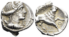 Gaul. Massalia. Circa 90-49 BC. AR Drachm (2.72g, 17mm). Maurel 761