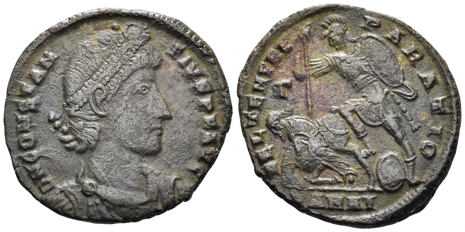 Constantius II. 337-361 AD. AE Centenionalis (4.77g, 24mm). Antioch mint. Struck 350-5 AD. RIC 132