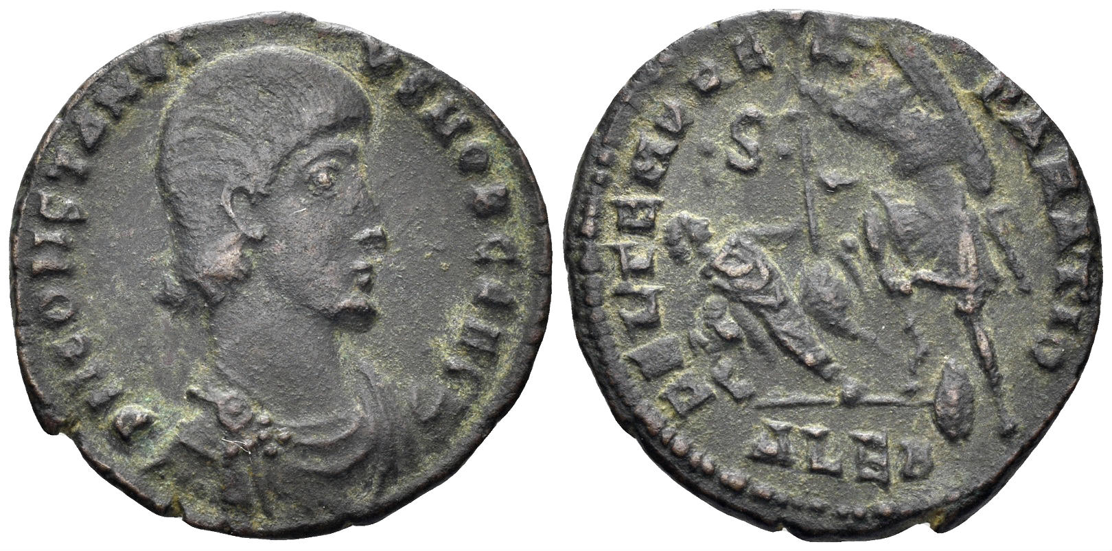 Constantius Gallus, Caesar. 351-354 AD. AE Centenionalis (2.89g, 21mm). Alexandria mint. Struck 351-4 AD. RIC 79