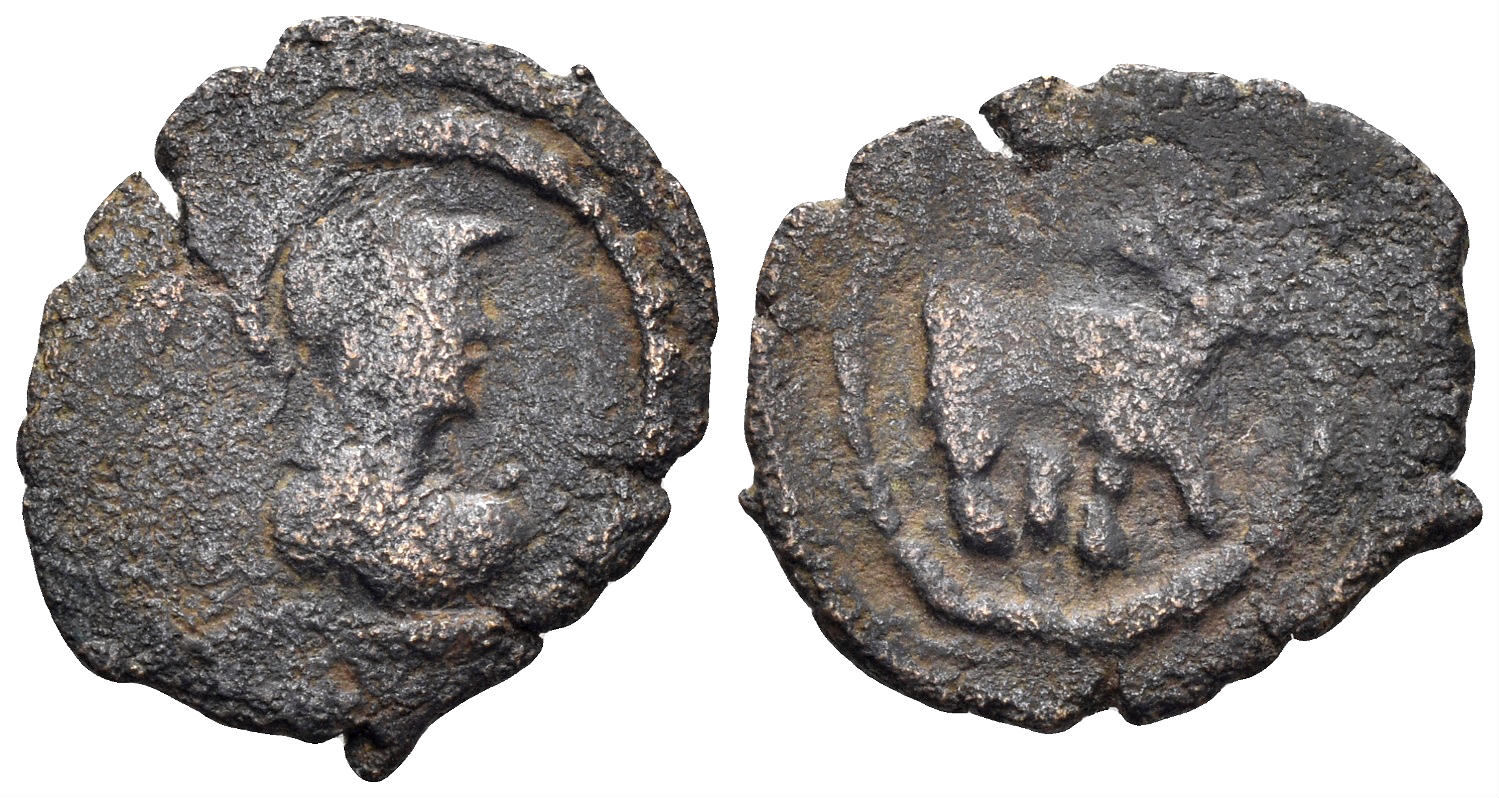 Palmyrene, Palmyra (?). Circa 2nd-early 3rd centuries AD. AE 17mm (1.14g). Cf. Naumann E-Auc. 107 (2021), 1275