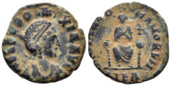 Aelia Eudoxia, Augusta. 400-404 AD. AE3 (2.55g, 16mm). Alexandria mint. Struck 400-402 AD. RIC 84