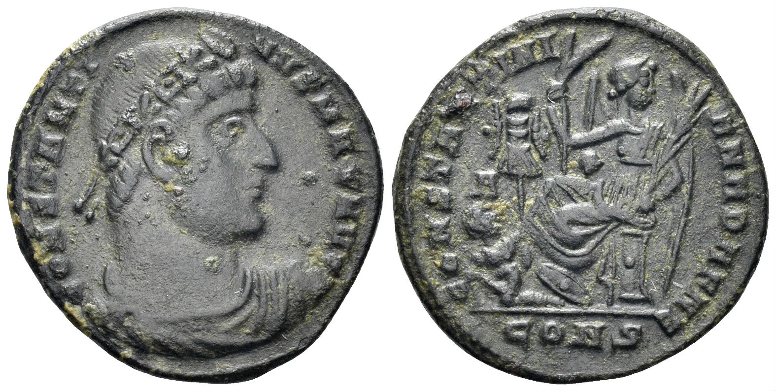 Constantine I 'the Great'. 307-337 AD. AE Follis (3.21g, 19mm). Constantinopole mint. Struck 328/9 AD. RIC 38