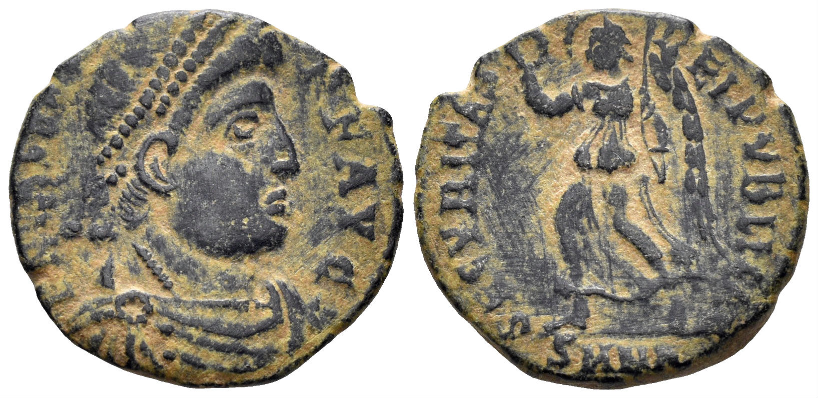 Valens. 364-378 AD. AE3 (2.14g, 16mm). Nicomedia mint. Struck 367-75 AD. RIC 12b-c